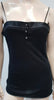 DEVELOPMENT BY ERICA DAVIES Black Satin Trim Sleeveless Cami Tank Vest Top M