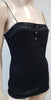 DEVELOPMENT BY ERICA DAVIES Black Satin Trim Sleeveless Cami Tank Vest Top M