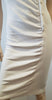 EMPORIO ARMANI Cream Sequin Floral Detail Short Sleeve Ruched Pencil Dress UK12