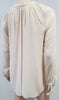 DIANE VON FURSTENBURG Cream Beige Polka Dot Long Sleeve Tunic Blouse Top 8 UK12