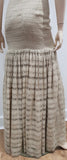 PAULE KA Beige Cotton Blend Lace Sleeveless Pleated Evening Maxi Dress 38 UK10