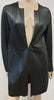 JOSEPH Black Round Neck Long Sleeve Supersoft Leather Blazer Jacket FR36 UK8