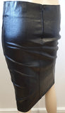 JITROIS Made In France Black Patent Leather Mid-Length Slim Pencil Skirt 40 UK12