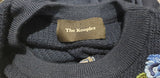 THE KOOPLES Navy Blue Wool Embroidered Ruffle Cold Shoulder Jumper Sweater Top L