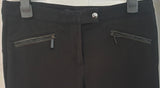 BARBARA BUI Black Skinny Slim Zipper Ankle Leggings Jeggings  Pants 38 UK10
