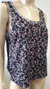 MARC BY MARC JACOBS Black Silk Abstract Printed Mesh Rear Vest Tank Top L