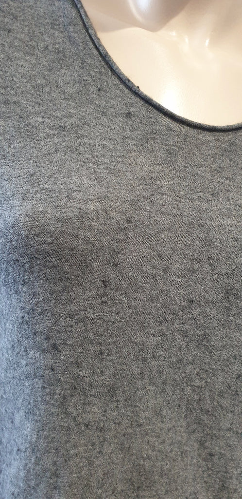 T ALEXANDER WANG Grey Wool Silk Blend Bobbled Effect Jumper Sweater Top XS