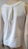 VERA WANG White Cotton Black Organza Diamante Ribbon Sleeveless Blouse Top UK10