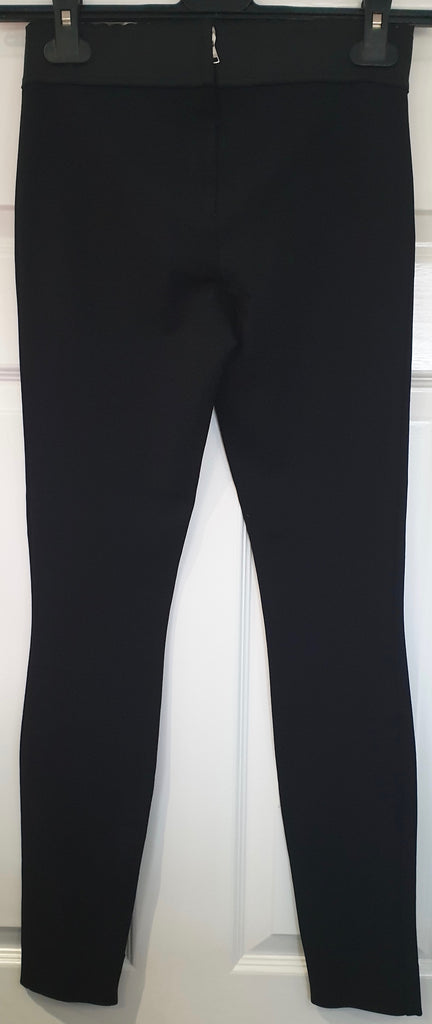 DOLCE & GABBANA Black Elasticated & Zip Fastened Waist Leggings Trousers 38 UK6