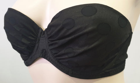 LA PERLA Black White 3 PCE Bikini Top Briefs & Sarong Skirt Beach Swimwear Set