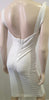 HERVE LEGER White V Neckline Sleeveless Open Back Bandage Bodycon Mini Dress M