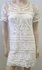 RALPH LAUREN DENIM & SUPPLY White Sheer Embroidered Short Sleeve Mini Dress M