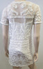 RALPH LAUREN DENIM & SUPPLY White Sheer Embroidered Short Sleeve Mini Dress M