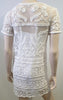 RALPH LAUREN DENIM & SUPPLY White Sheer Embroidered Short Sleeve Mini Dress M