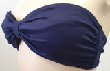 VIOLET LAKE Navy Blue 2PC Bandeau Bikini Top & Tie Side Briefs Swimwear Bikini S