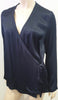 SAMSOE & SAMSOE Sapphire Blue V Neck Pleat Fabric Tie Waist Blouse Top S BNWT