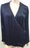 SAMSOE & SAMSOE Sapphire Blue V Neck Pleat Fabric Tie Waist Blouse Top S BNWT