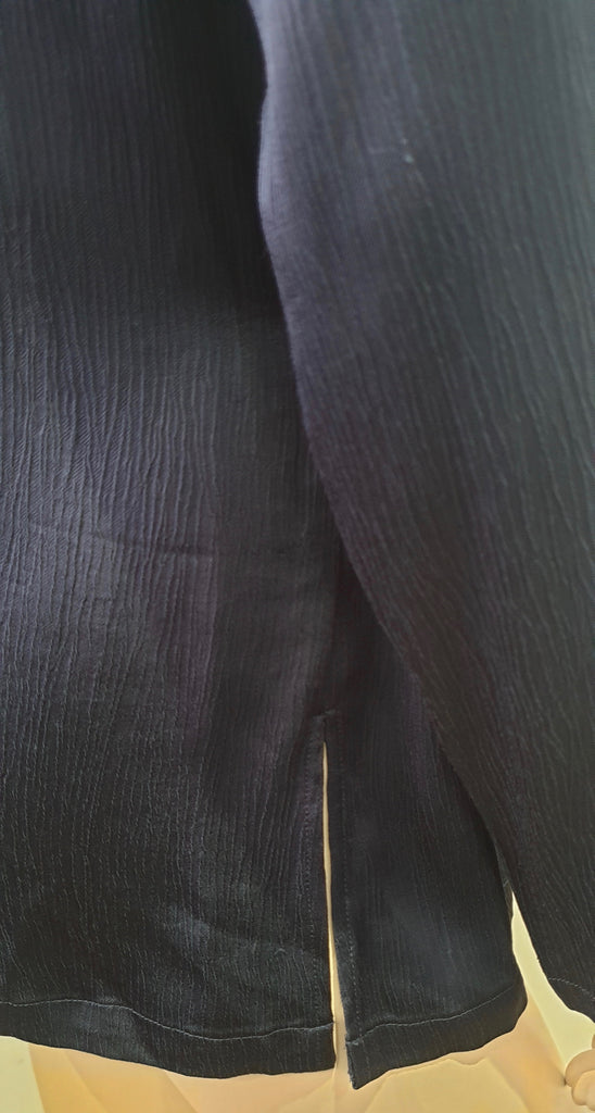 SAMSOE & SAMSOE Sapphire Blue V Neck Pleat Fabric Tie Waist Blouse Top S BNWT