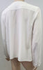 ELIZABETH AND JAMES Winter White Cream Silk Lace Up Front Blouse Shirt Top M