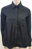 GIVENCHY PARIS Black 100% Cotton Pleated Long Sleeve Blouse Shirt Top 38 UK10