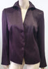 AKRIS Women's Damson Purple Silk Single Breasted Lined Blazer Jacket US10 UK14