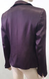 AKRIS Women's Damson Purple Silk Single Breasted Lined Blazer Jacket US10 UK14