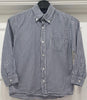 OSCAR DE LA RENTE Boy's Navy & White Check Cotton Collared Long Sleeve Shirt Top