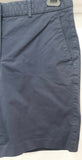 THEORY Women's Navy Blue Cotton Blend Casual Summer Shorts US8 UK12