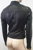 MICHAEL MICHAEL KORS Black Leather Collarless Gold Stud Zipper Biker Jacket XXS