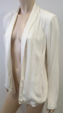 AMERICAN VINTAGE Pale Grey 100% Cotton Long Sleeve Lightweight Blazer Jacket S