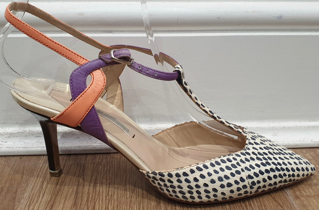 NICHOLAS KIRKWOOD Women's Multi-Colour T-Bar Stiletto Heel Sandals Shoes 36 UK3