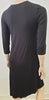 EILEEN FISHER Black Jerseywear V Neck 3/4 Sleeve Asymmetric Hemline Dress XS/TP