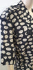 TRUSSARDI Black Cream Silk Geometric Print V Neck Short Sleeve Blazer Jacket 44