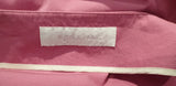 NICOLE FARHI Pink Cotton Scoop Neck Pleat Ribbon Waist Short Sleeve Pencil Dress