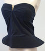 PAUL & JOE Black Cotton Stretch Padded Bust Flare Hemline Bustier Corset Top