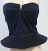 PAUL & JOE Black Cotton Stretch Padded Bust Flare Hemline Bustier Corset Top