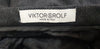 VIKTOR & ROLF Charcoal Grey Elastic Waist Tapered Leg Formal Trousers Pants IT40