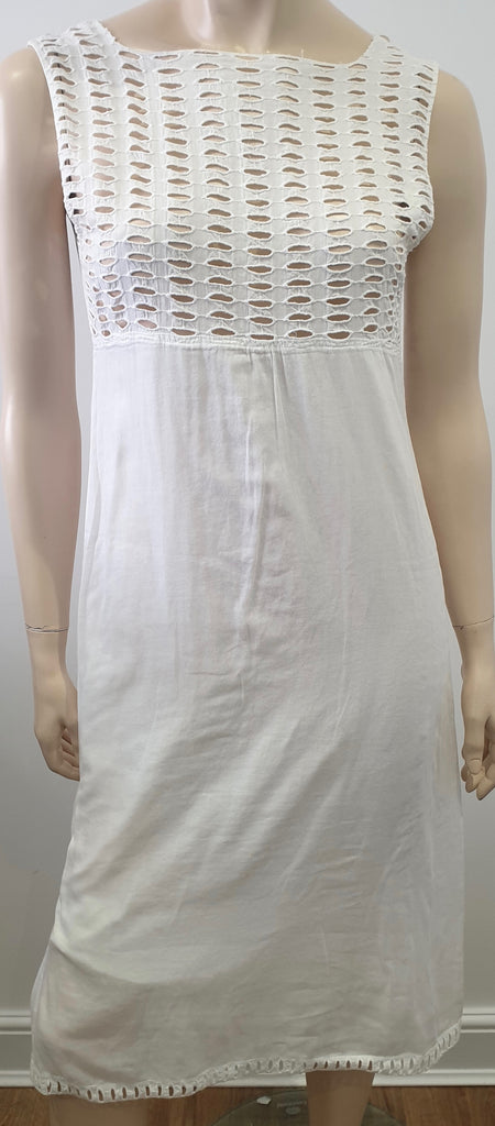 PHILOSOPHY DI ALBERTA FERRETTI White Cut Out Bodice Sleeveless Lined Dress