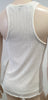 BARBARA BUI White & Cream Mesh Round Neck Racer Rear Lined Vest Tank Top M