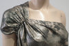3.1 PHILLIP LIM Grey Silver Khaki Metallic Sequin Embellished One Shoulder Dress