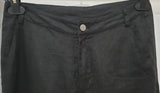 BITTE KAI RAND Women's Black Linen Loose Tapered Crop Capri Trousers Pants 36; M