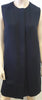 3.1 PHILLIP LIM Midnight Navy Blue Black Cotton Wool Sleeveless Mini Tunic Dress