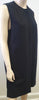 3.1 PHILLIP LIM Midnight Navy Blue Black Cotton Wool Sleeveless Mini Tunic Dress