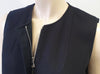 3.1 PHILLIP LIM Midnight Navy Blue Black Cotton Wool Sleeveless Mini Tunic Dress