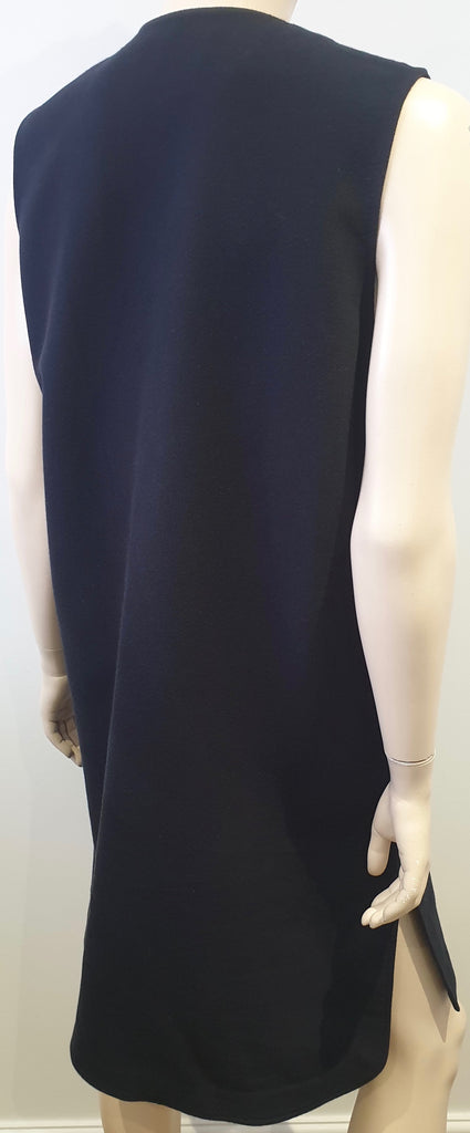 3.1 PHILLIP LIM Midnight Navy Blue Black Cotton Wool Sleeveless Mini Tunic Dress