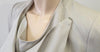 HELMUT LANG Pale Grey Draped Round Neck Long Sleeve Lined Blazer Jacket 6 UK10