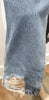 CURRENT / ELLIOTT Blue Cotton Blend Denim Distressed Fray A-Line Casual Skirt 27
