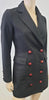 ARROGANT CAT Charcoal Grey Wool Blend Double Breasted Lined Blazer Jacket XS