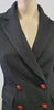 ARROGANT CAT Charcoal Grey Wool Blend Double Breasted Lined Blazer Jacket XS