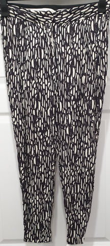 IRO Designer Black Fine Cord Cotton Blend Slim Fit Zip Detail Trousers BNWT Sz30
